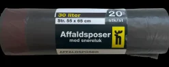 Affaldspose med snøreluk 30 L| Affaldsspande Og -Poser