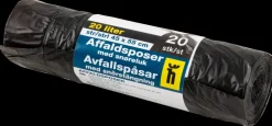 Harald Nyborg Affaldspose med snører 20 liter - sort| Affaldsspande Og -Poser