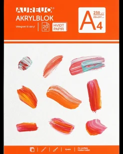 AUREUO Akrylblok A4 - hvid| Øvrige Hobbyartikler
