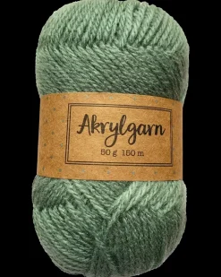 Akrylgarn 50 g - grå/grøn| Sy Og Strik