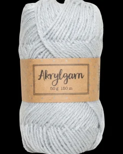 Akrylgarn 50 g - lysegrå| Sy Og Strik