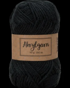 Akrylgarn 50 g - sort| Sy Og Strik