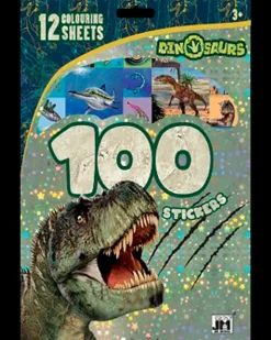 Aktivitetshæfte 100 stickers - dinosaurer| Øvrige Hobbyartikler