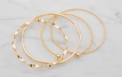 Armbånd 4 stk. - guld| Smykker & Hårpynt