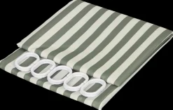 Sjöbo Home Badeforhæng 140 x 200 cm - Grøn stribet| Badeværelsesartikler