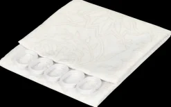 Sjöbo Home Badeforhæng 140 x 200 cm - Hvid/sand| Badeværelsesartikler