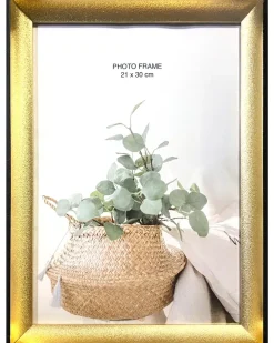Billedramme guld/sort - 21 x 30 cm| Billedrammer