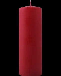 Bloklys Ø6,8 x H 20 cm rød| Lys Og Olielamper