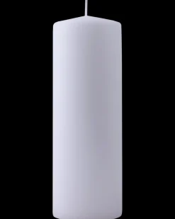 Bloklys Ø6,8 x H20 cm hvid| Lys Og Olielamper