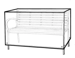 Bænkovertræk 80 x 80 x 160 cm - sort| Overtræk