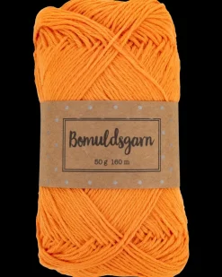 Bomuldsgarn 50 g - lys orange| Sy Og Strik