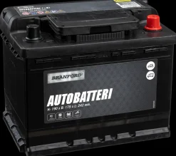 BRANFORD Autobatteri 12V 62 Ah (+h)| Auto- Og Mc-Batterier
