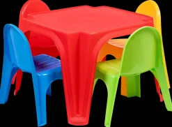 Børnebord med 4 stole| Bord- Og Bænksæt|Gynger, Legehuse Og Sandkasser