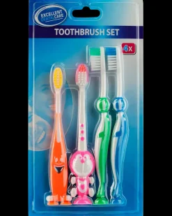 Børnetandbørste 4-pak| Kosmetik Og Personlig Pleje
