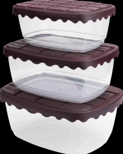 SJÖBO Bøttesæt med chokoformet låg| Øvrige Køkkenartikler