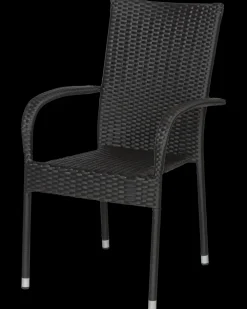 Cadiz Stabelstol - Sort Rattan| Havestole