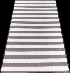 Campingtæppe 120 x 180 cm - brun/hvid| Campingudstyr