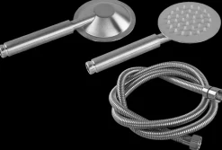 Carlsbad Håndbruser rund med slange - rustfrit| Brusesæt Og -Slanger