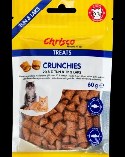 Chrisco Crunchies Tun & Laks 60 g| Hundefoder, Kattemad Og Godbidder