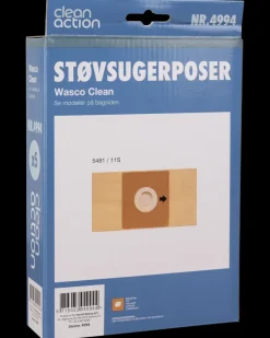 Clean Action Støvsugerposer til støvsuger 11S| Støvsugerposer Og -Filtre