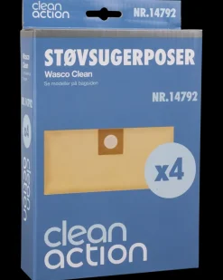 Clean Action Støvsugerpose til våd/tørstøvsuger 4pk| Støvsugerposer Og -Filtre
