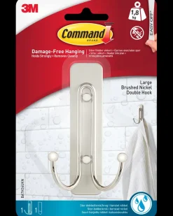 Command ™ Dobbeltkrog Badeværelse - Nikkel Stor| Kroge Og Ophæng