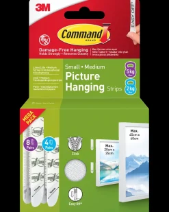 Command ™ Strips Ophæng af billede - Hvid S og M| Kroge Og Ophæng