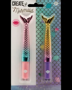 CREATEit! CREATEit Lipgloss mermaid 2 stk. - assorterede design| Kosmetik Og Personlig Pleje|Øvrigt Legetøj