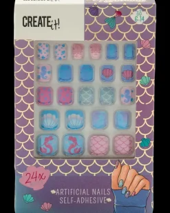 CREATEit! CREATEit Negle 24 stk. mermaid - assorterede design| Kosmetik Og Personlig Pleje|Øvrigt Legetøj