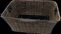 Cykelkurv til bagagebærer - Brun flet| Cykelkurve Og -Tasker