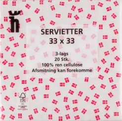 Dannebrog servietter 20-pak assorterede varianter| Toiletpapir, Køkkenrulle Og Servietter