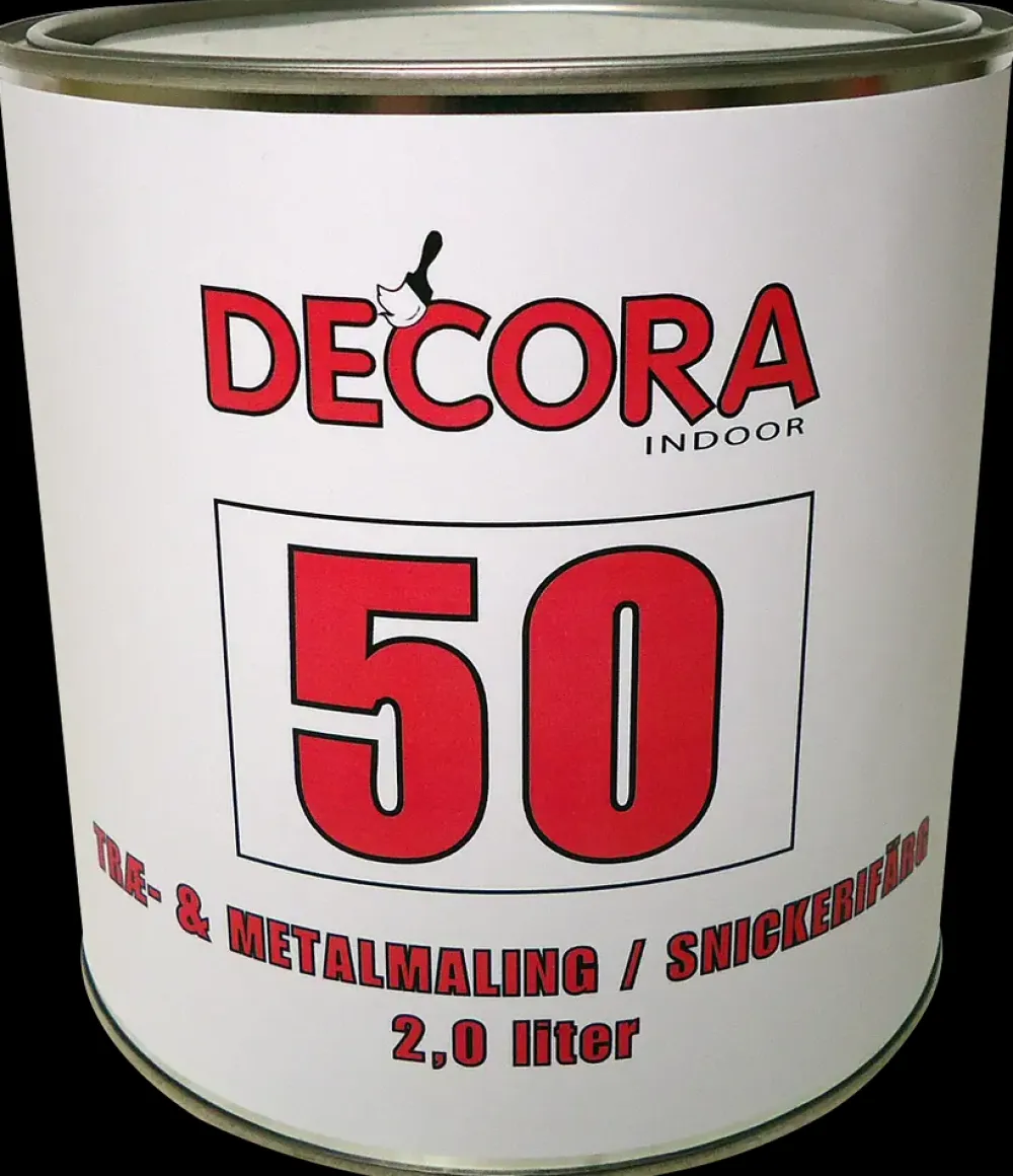 Decora Træ og metal 2 L glans 50 - hvid| Træ- Og Metalmaling