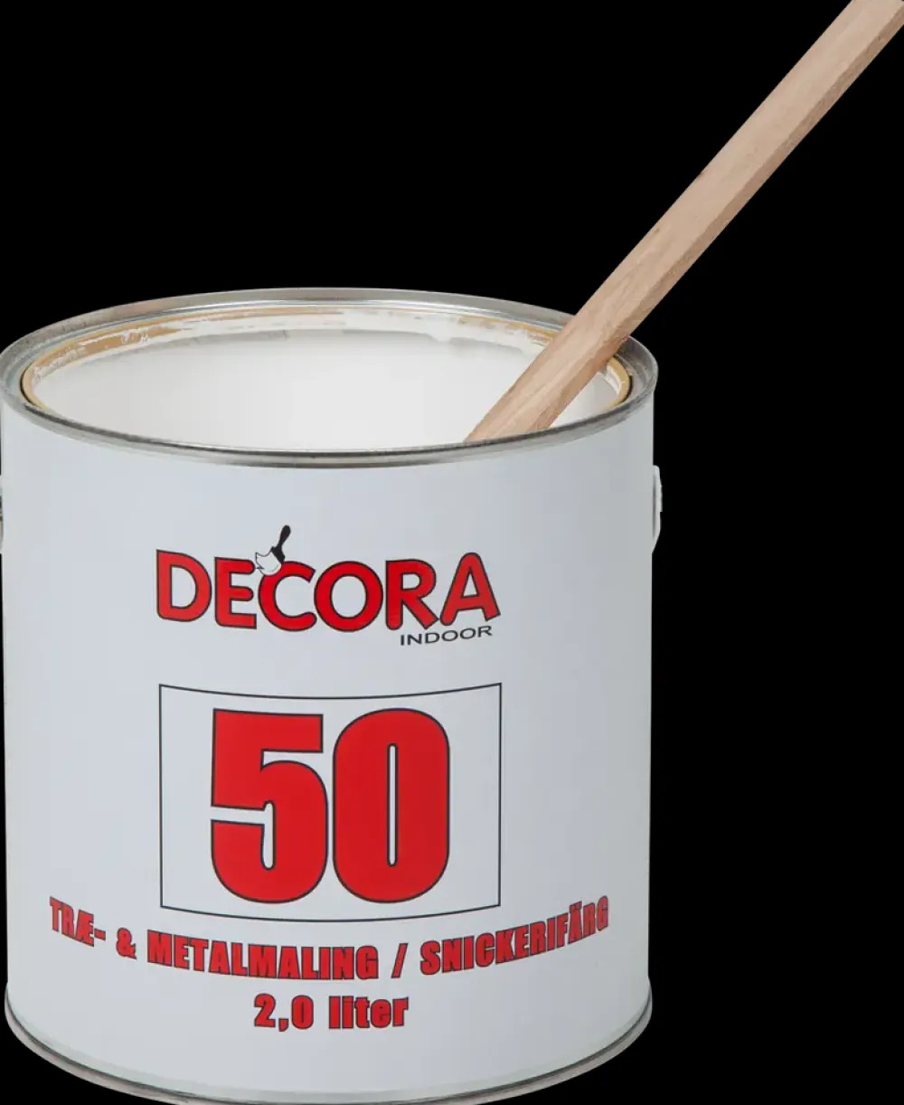Decora Træ og metal 2 L glans 50 - hvid| Træ- Og Metalmaling
