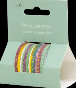 Organize Dekorationstape 10-pak - Assorteret design| Øvrige Hobbyartikler