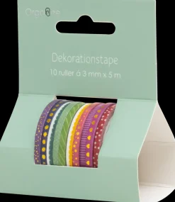 Organize Dekorationstape 10-pak - Assorteret design| Øvrige Hobbyartikler