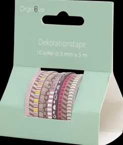Organize Dekorationstape 10-pak - Assorteret design| Øvrige Hobbyartikler