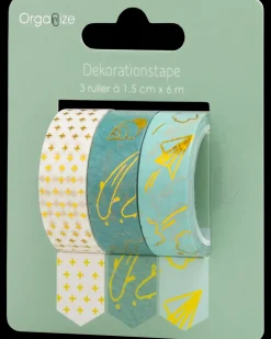Organize Dekorationstape 3-pak - Assorteret design| Øvrige Hobbyartikler