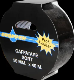 Droppen Gaffatape 50 mm x 40 m - sort| Tape