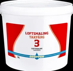 Droppen Loft og vægmaling 5 L glans 3 - hvid| Maling Indendørs