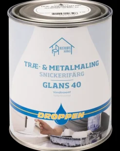 Droppen Træ- og metalmaling 1 L glans 40 - hvid| Træ- Og Metalmaling