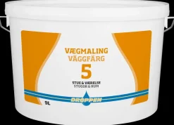 Droppen Vægmaling 9 L glans 5 - hvid| Maling Indendørs