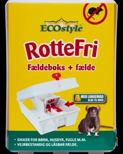 ECOstyle RotteFri Fældeboks med fælde| Mus- Og Rottefælder