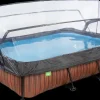 EXIT TOYS Pool 300x200 cm med pumpe og skærm - brun| Pool- Og Spatilbehør