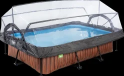 EXIT TOYS Pool 300x200 cm med pumpe og skærm - brun| Pool- Og Spatilbehør