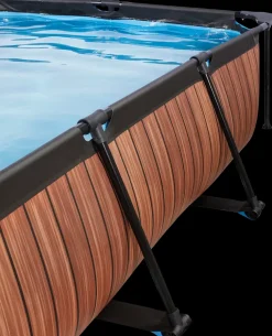 EXIT TOYS Pool 300x200 cm med pumpe og skærm - brun| Pool- Og Spatilbehør