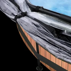 EXIT TOYS Pool Ø244x76 cm med pumpe og skærm - brun| Pool- Og Spatilbehør