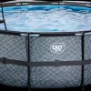 EXIT TOYS Pool Ø427x122cm med pumpe og skærm - Grå| Pool- Og Spatilbehør