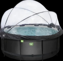 EXIT TOYS Pool Ø360x122cm med pumpe og skærm - sort| Pool- Og Spatilbehør