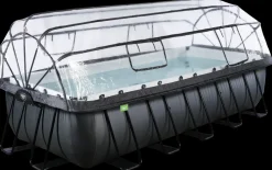 EXIT TOYS Pool 540x250x122cm med pumpe og skærm - Sort| Pool- Og Spatilbehør