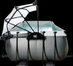 EXIT TOYS Pool 540x250x122cm med pumpe og skærm - Sort| Pool- Og Spatilbehør